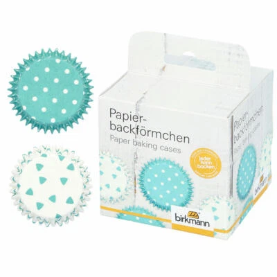 Birkmann Papierbackförmchen 100 Stück Muffinbackform Muffinform Türkis Ø 7 cm - Bild 1 von 2
