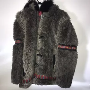 Skua Robert Lewis Vintage Synthetic Fur Alaskan Style Coat Size 40 - Picture 1 of 6