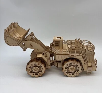 Rompecabezas de madera 3D modelo bulldozer excavadora piezas 312 construcción vehículo rompecabezas Foto 1 de 4