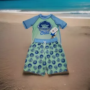 Star Wars 4T boys Mandalorian Toddler Swim Trunks and Rashguard Set new tags - Picture 1 of 11