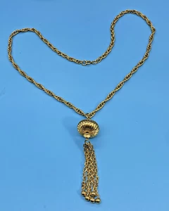 Collar Gota Cadena Doble Enlace Tono Dorado "Y" 24" + Borla 3.25" Sin Nombre - Imagen 1 de 7