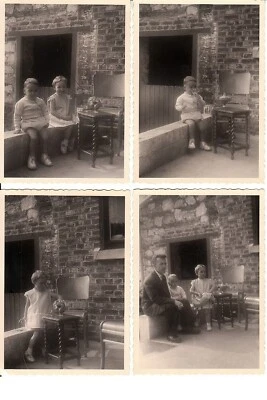 4 Fotos blonde Kinder spielen mit Brummkreisel - Bild 1 von 3