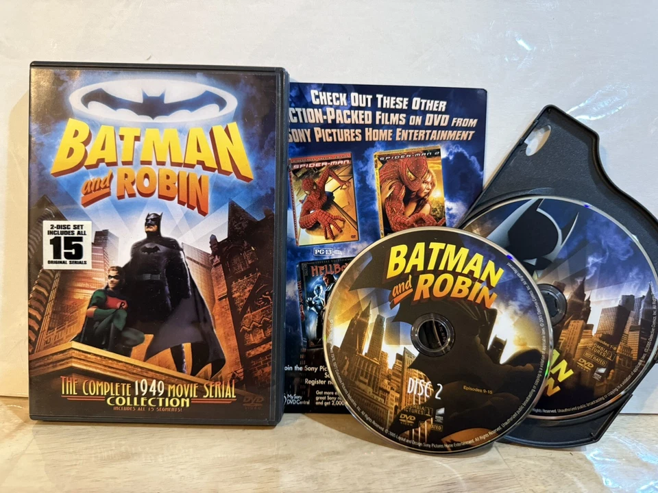 Batman and Robin Complete 1949 Movie Serial Collection (DVD, 2005, 2-Disc Set) - Image 1 of 1