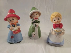 vintage merri bells jasco 1978 Drummer Choir Boy Girl Caroler Christmas Bells - Picture 1 of 10