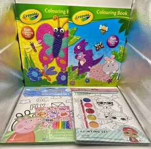 Girls Colouring & Painting Activity Set Crayola Colouring Books Peppa Pig & LOL - Picture 1 of 9