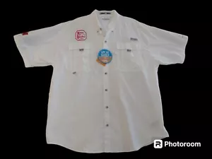 Columbia PFG Bahama Kansas City Southern Railway KCS-RR S/S Button Shirt NWT - Picture 1 of 23