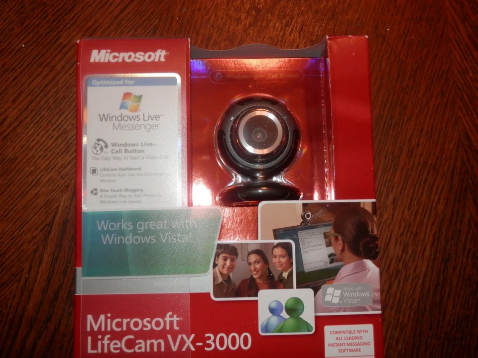 Microsoft LifeCam Vx-3000 Web Cam Model No 1076 E2