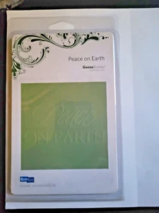 QUICKUTZ Peace on Earth 4x4 Goosebumpz Embossing Die GBR-016 Christmas Phrase - Picture 1 of 1