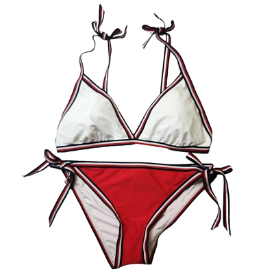 Tommy Hilfiger Mujer Triángulo Bikini Acolchado Corbata Lateral Parte Inferior Conjunto de 2 Piezas XXL Foto 1 de 4