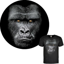 Gorilla T-Shirt Wildlife Affen Primaten Face *3226 schwarz