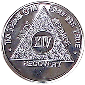 14 Year Silver Plated AA Anniversary Medallion - SILAA - Picture 1 of 2