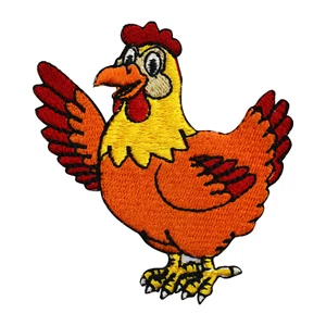 Chicken Patch Hen patch, Cartoons patch Embroidered Iron on Patches 8x7 cm - Picture 1 of 1