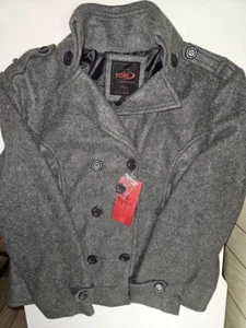 Yoki Gray Wool Jacket Women’s 3XL Pea Coat Style NEW WITH TAGS - Picture 1 of 6