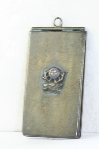 VICTORIAN ANTIQUE STERLING SILVER ELKS CLUB MEMBERSHIP CARD CASE Cover