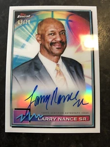 2021 Topps Finest Basketball Larry Nance On Card Auto White Refractor #5/10 - Picture 1 of 2