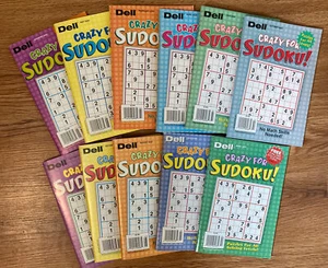 Lot of 5 Dell Crazy for Sudoku Puzzle Books Easy-Super Challenger UNSORTED MIXED - Bild 1 von 2