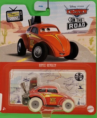 Novo! Disney Pixar Cars On the Road ROYCE REVSLEY vw beetle bug mattel 2022 - Imagem 1 de 2