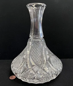 Vintage American Brilliant Period ABP Cut Glass BIG 8.5" Decanter Bottle Vase - Picture 1 of 6
