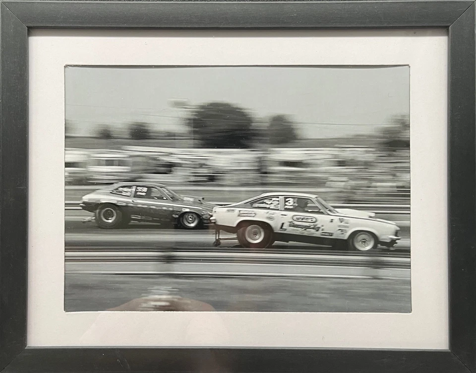 VRHTF NHRA VERY NICE BILL GRUMPY JENKINS GRUMPYS TOY VEGA FRAMED 5" X 7" PHOTO - Image 1 of 1