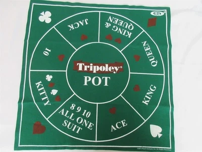 IDEAL Tripoley Michigan Rummy Juego Alfombra Hoja Tablero Fieltro con Instrucciones  Foto 1 de 4