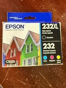 Epson 232 3-pak Cyan Purgenta Żółty wkład atramentowy Oryginalny Wygasa 10/2027 - Zdjęcie 1 z 5
