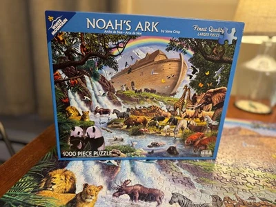 White Mountain 1000 Piece Jigsaw Puzzle - Noah’s Ark by Steve Crisp 2015 - Image 1 of 3