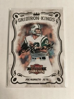 2010 Panini Threads Pro Gridiron Kings Joe Namath Auto /25 - Image 1 of 2