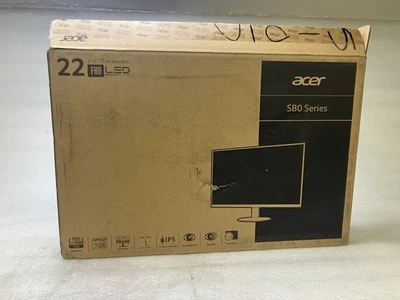 New Open Box Acer SB220Q 21.5" Full HD IPS 75Hz 1920 x 1080 Monitor GENUINE - Image 1 of 3