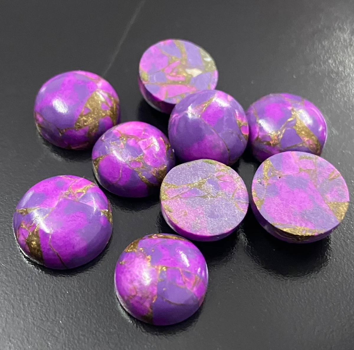 Cuentas Redondas Lisas De Color Púrpura De Lepidolita Natural De 8 Mm