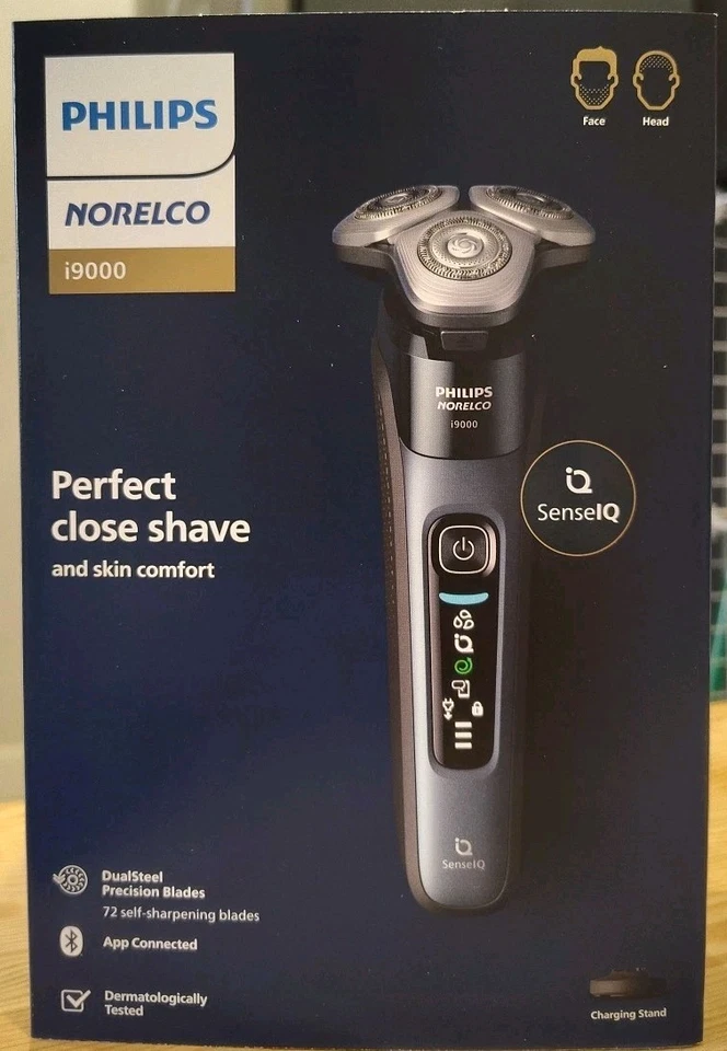 Philips Norelco Afeitadora i9000, Afeitadora Eléctrica en Húmedo y Seco con Estuche, Cable y Soporte! Foto 1 de 1