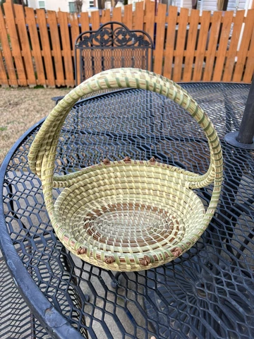Sweetgrass Oval Cross-handle Basket Cover