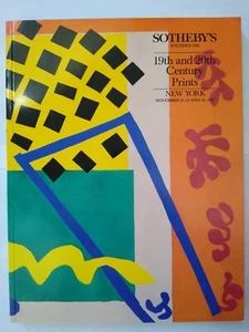 Auction Catalog 19th and 20th Century Prints November 1987 SOTHEBY's - Picture 1 of 2