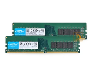 Crucial 2X 8GB 2RX8 PC4-2400T DDR4 2400MHz 288Pin UDIMM Desktop-Speicher RAM #WE - Bild 1 von 6