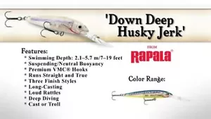 Rapala Husky Jerk Deep, DHJ-14, 5-1/2” 13/16 oz, Choice of Colors - Picture 1 of 17