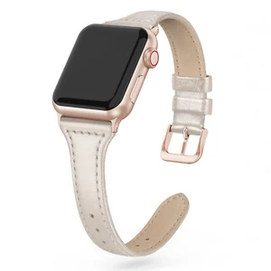 Leather Band for Apple Watch Series 10, 9, 8, 7, 6, 5, 4, 3 - 1, SE for 38-41mm - Picture 1 of 10