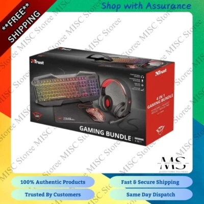 Trust Gaming Bundle 4 in 1 GXT 788RW Brand New - Image 1 of 4