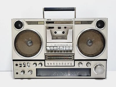 BOOMBOX AKAI AJ-500FS RÁDIO GRAVADOR CASSETE VINTAGE MUITO RARO GHETTOBLASTER - Imagem 1 de 4