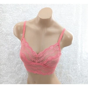 Sujetador Bralette B.TEMPT'D BY WACOAL Beso Encaje Rosa de Té Nuevo sin Etiquetas - Imagen 1 de 3