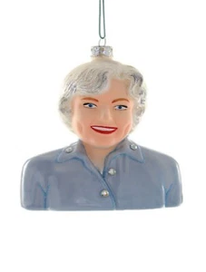 "Adorno de Navidad Cody Foster BETTY BLANCO (Rosa) vidrio brillante, 4,75" - Imagen 1 de 1