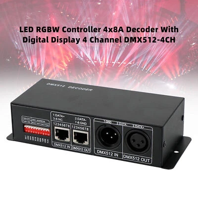RGBW Controller-Konsole 4x8A Decoder + Digitalanzeige 4 Kanal DMX512-4CH - Bild 1 von 4