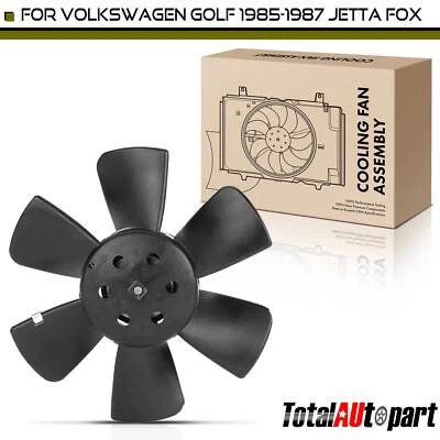 Новый вентилятор охлаждения радиатора в сборе для Volkswagen Golf 1985-1987 Jetta Fox 1,8 л - Изображение 1 из 4