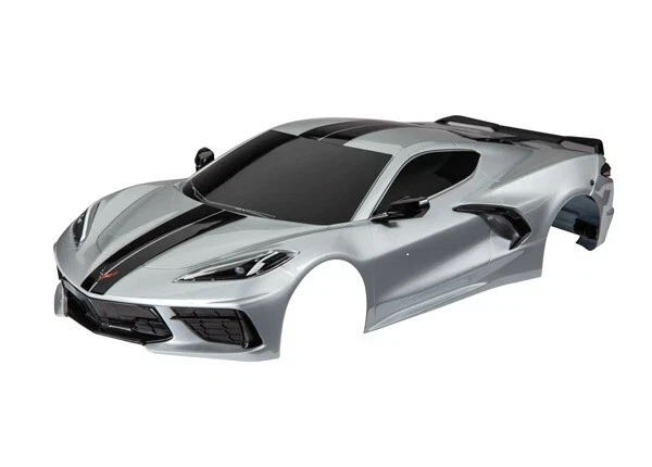 NEW Traxxas 9311T Corvette Stingray Body Complete Silver - Image 1 of 1