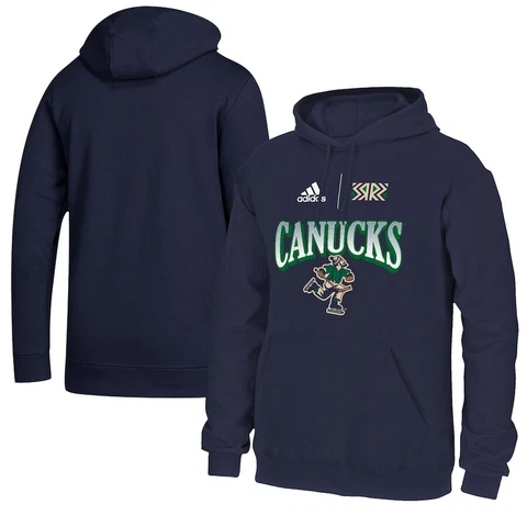 Men's adidas Navy Vancouver Canucks Reverse Retro 2.0 - Pullover Hoodie Cover