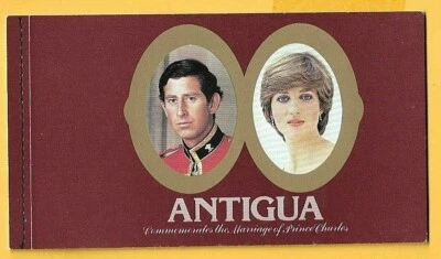 ANTIGUA  1981 Stamp Booklet - ROYAL WEDDING Charles & Diana - Complete MNH - Image 1 of 2