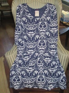 NWT FRESH PRODUCE COTTON  "RIVERIA"  DESIGN DALIA DRESS  IN  MOONLIGHT. (S) - Picture 1 of 4