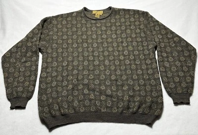 Tricots St Raphael Collection Merino Wool Sweater Mens Large Geometric - Image 1 of 4
