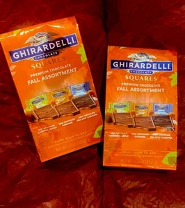 2 BAGS Ghirardelli Chocolate Squares FALL Assortment Milk & Dark Chocolate 5.3oz - Picture 1 of 8