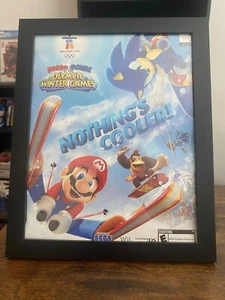Nintendo Vintage Mario Sonic Olympic Winter Games 8x10 Framed Ad Sega Wii - Picture 1 of 4