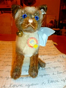 Steiff "Siamy Katz" replica mohair 1930 riprodotto 2006, testa snodata, esaurito - Foto 1 di 9