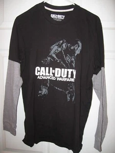 Call of Duty Advanced Warfare Long Sleeve T-Shirt Black & Gray Men's L - Picture 1 of 3